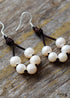 Boho Earrings, Dangle Earrings, White Bohemian Peal